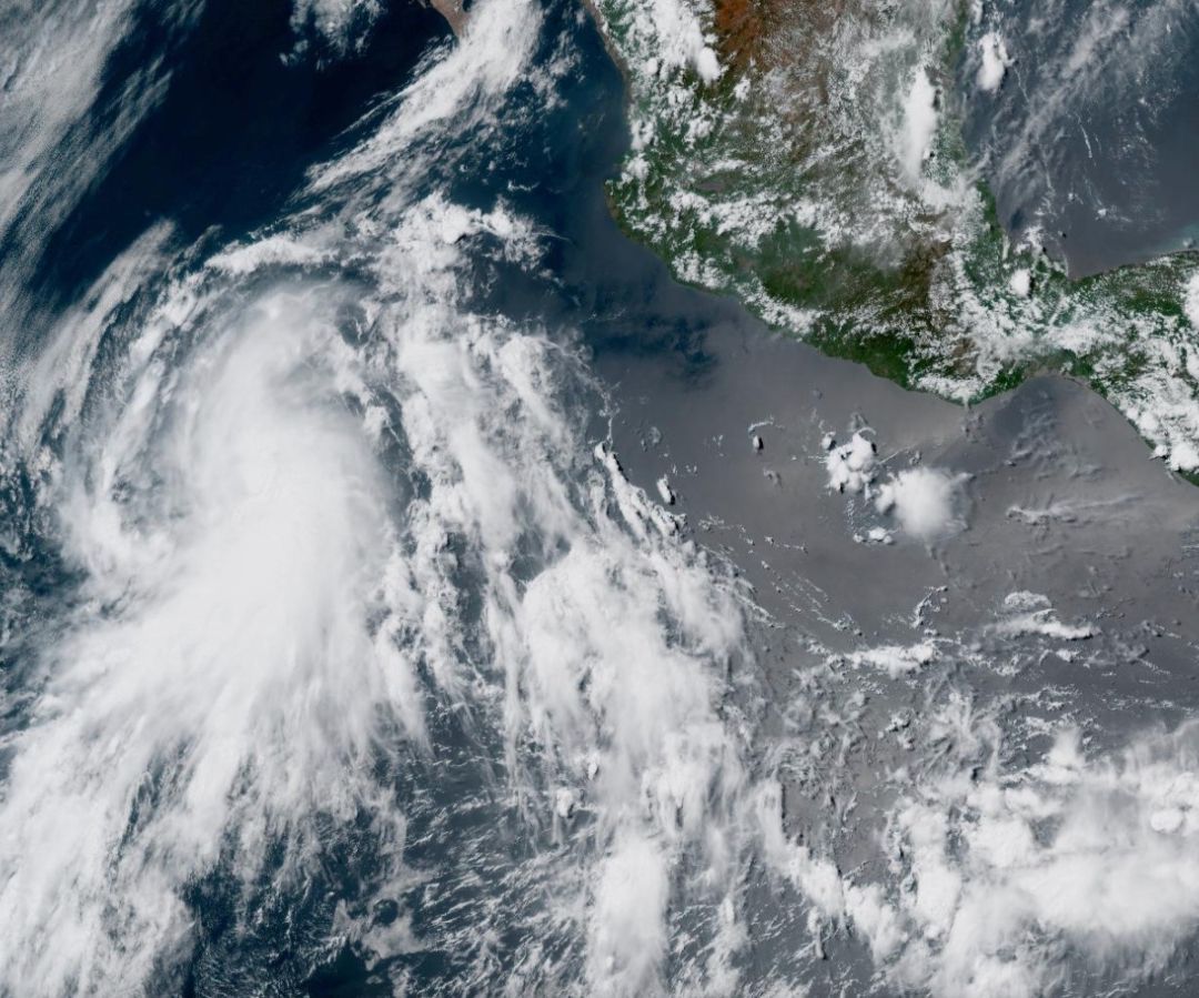 Imagen satelital del Pacífico mexicano. Foto: NOAA